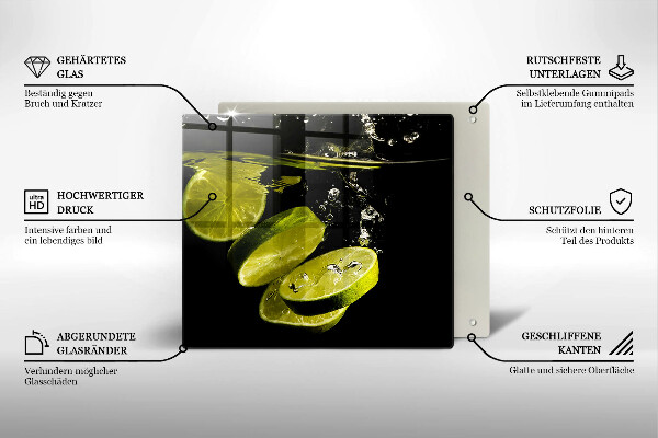 Placă sticla protectie aragaz Tei în apă