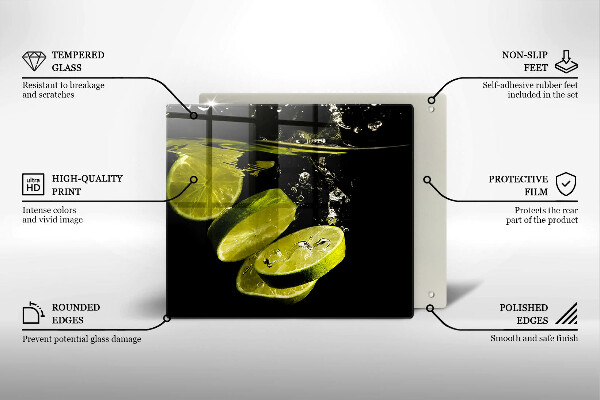 Placă sticla protectie aragaz Tei în apă