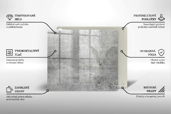 Placă sticla protectie aragaz Textura de beton