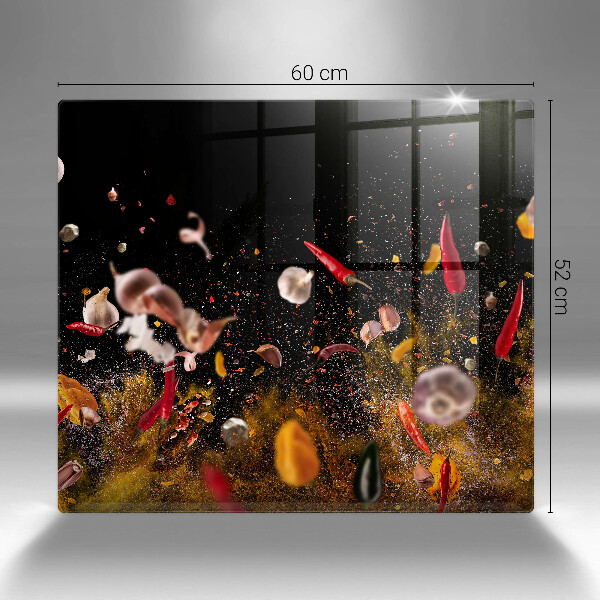 Placă sticla protectie aragaz Condimente iute