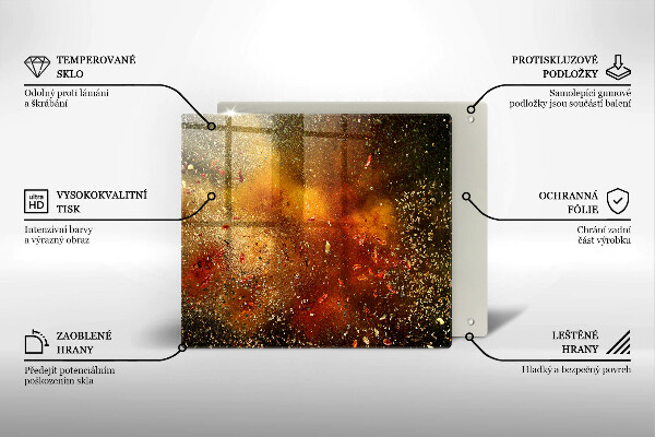 Placă sticla protectie aragaz Condimente colorate