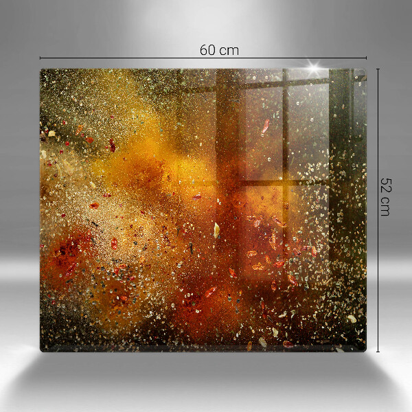 Placă sticla protectie aragaz Condimente colorate