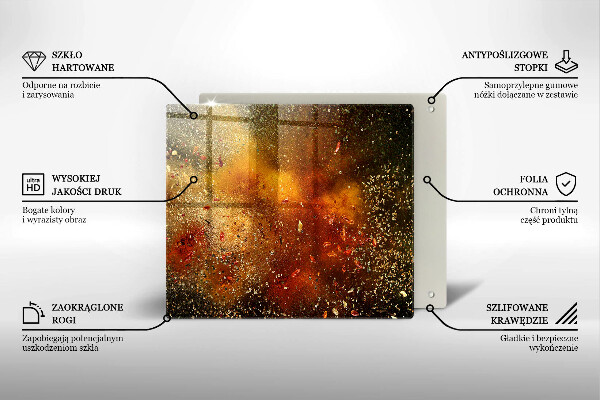 Placă sticla protectie aragaz Condimente colorate