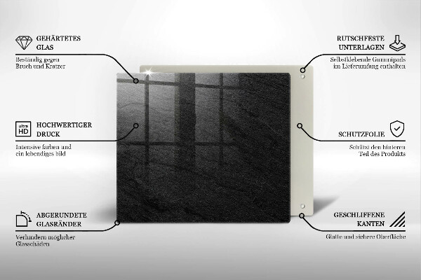 Placă sticla protectie aragaz Textura de piatră