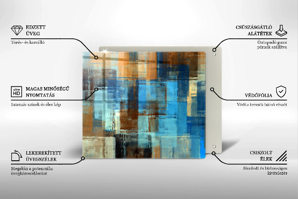 Placă protecție plita Fundal pictat