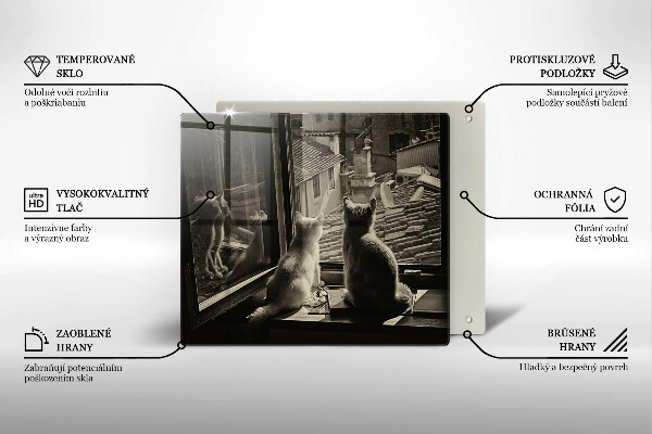 Placă protecție plita Orașul pisicilor și fereastra