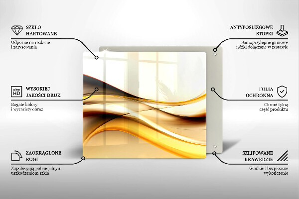 Placă protecție plita Linii de fum abstracte