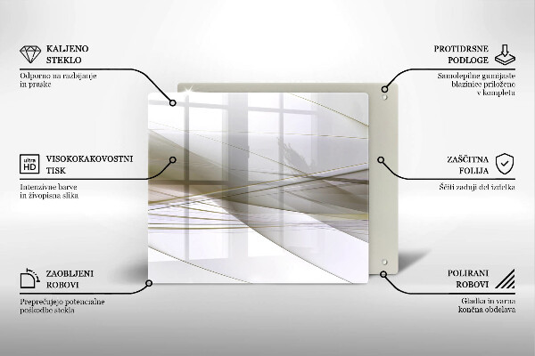 Placă protecție plita Design cu linii abstracte