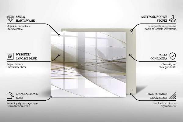 Placă protecție plita Design cu linii abstracte