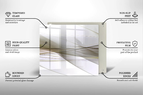 Placă protecție plita Design cu linii abstracte