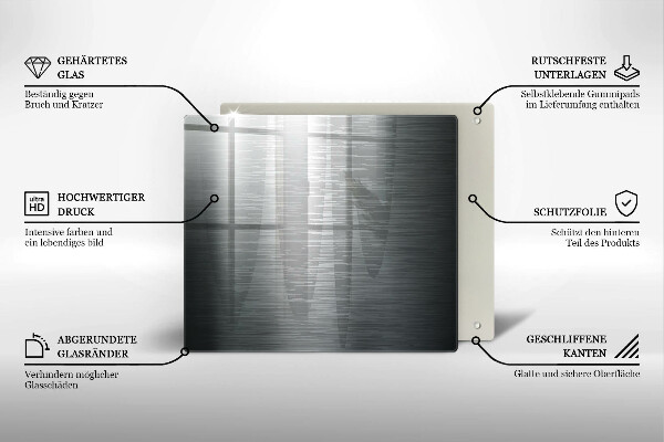Placă protecție plita Textura metalică