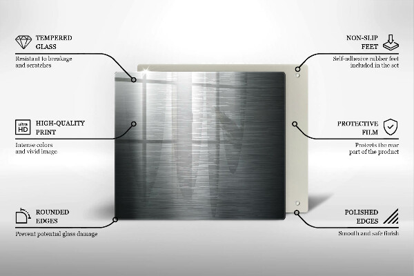 Placă protecție plita Textura metalică