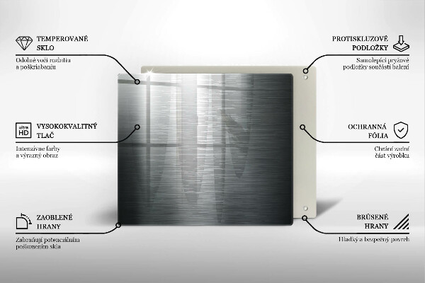 Placă protecție plita Textura metalică
