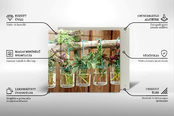 Placă protecție plita Ierburi plante vintage