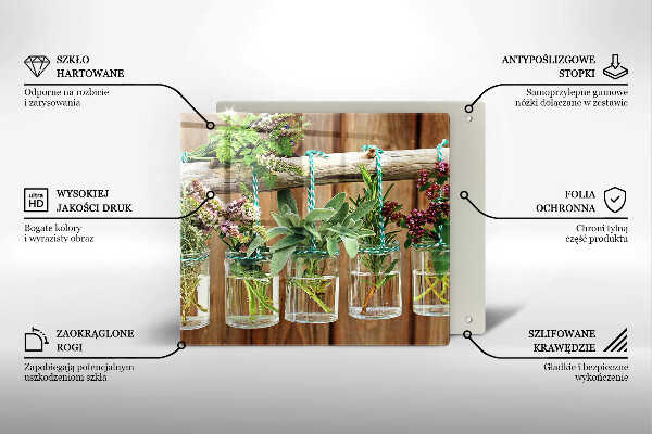 Placă protecție plita Ierburi plante vintage