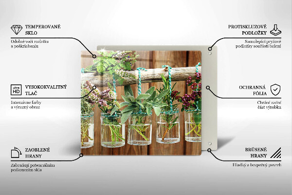 Placă protecție plita Ierburi plante vintage