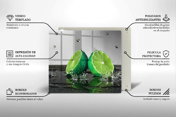 Placă protecție plita Lime suculente și apă