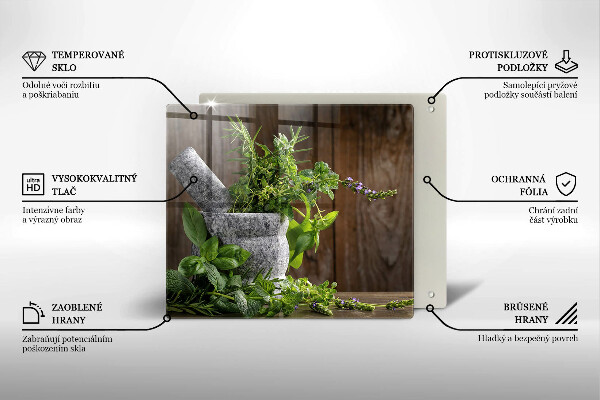 Placă protecție plita Plantează ierburi și lemn