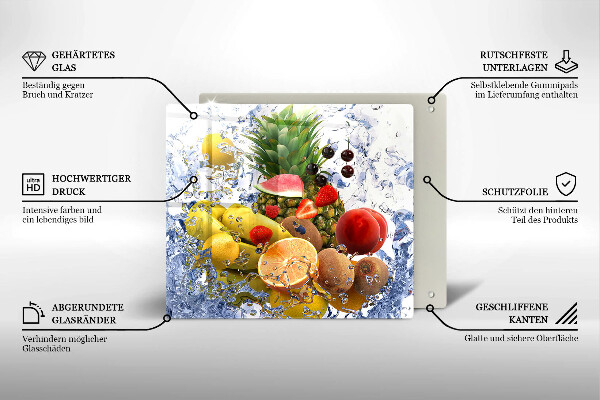 Placă protecție plita Fructe suculente și apă