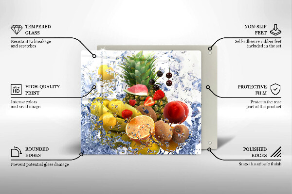 Placă protecție plita Fructe suculente și apă