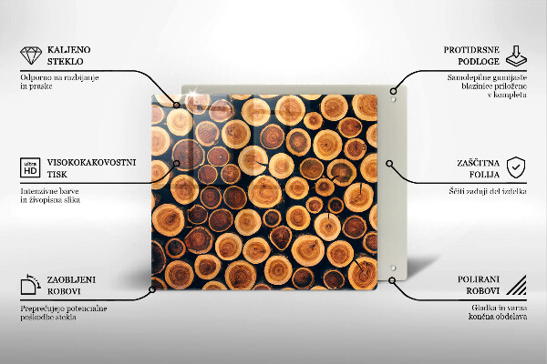 Placă protecție plita Cioturi de copac din lemn