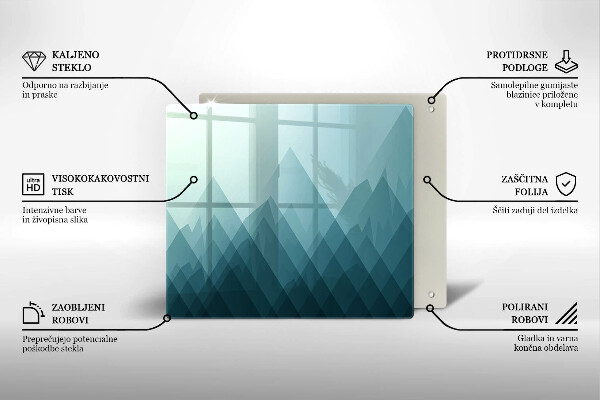 Placă protecție plita Munți abstracti