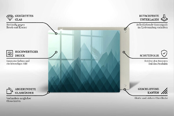 Placă protecție plita Munți abstracti