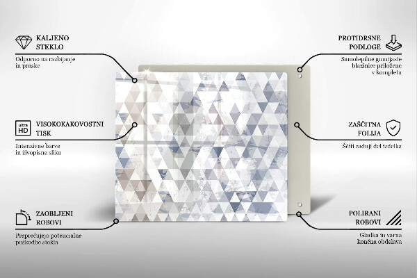 Placă protecție plita Model de triunghiuri