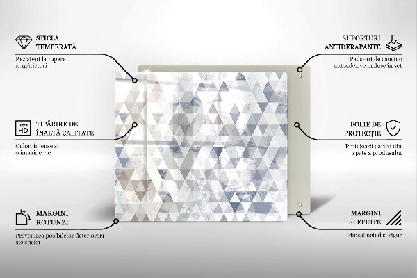 Placă protecție plita Model de triunghiuri