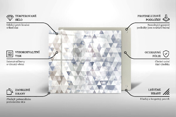 Placă protecție plita Model de triunghiuri