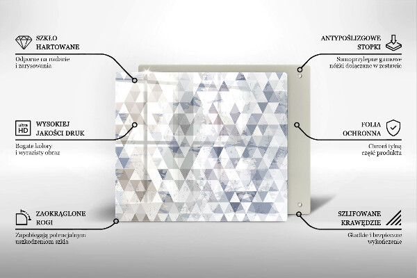 Placă protecție plita Model de triunghiuri