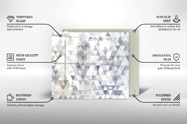 Placă protecție plita Model de triunghiuri