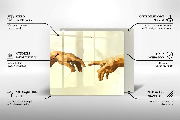 Placă protecție plita Crearea mâinilor lui adam