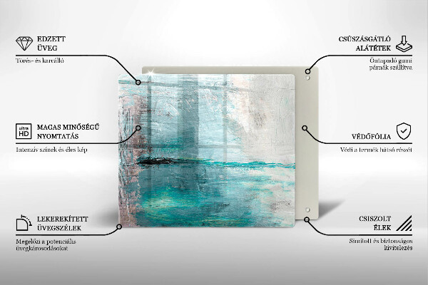 Placă protecție plita Vopsea fundal de abstractie