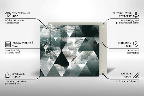 Placă protecție plita Triunghiuri și apă