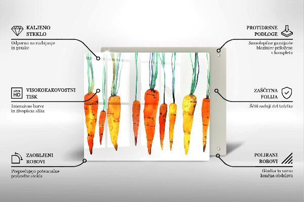 Placă sticla protectie aragaz Ilustrație de morcov