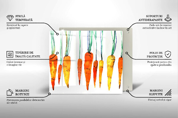 Placă sticla protectie aragaz Ilustrație de morcov