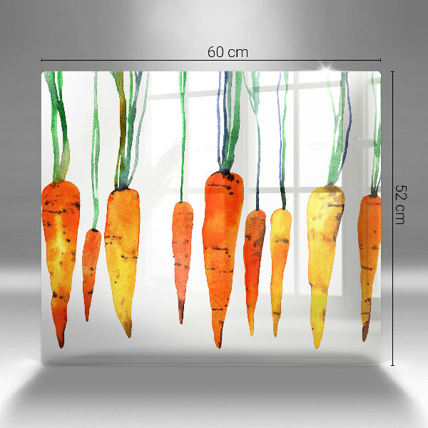Placă sticla protectie aragaz Ilustrație de morcov