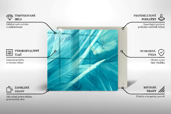 Placă sticla protectie aragaz Pene delicate