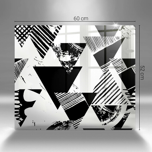 Placă sticla protectie aragaz Triunghiuri geometrice