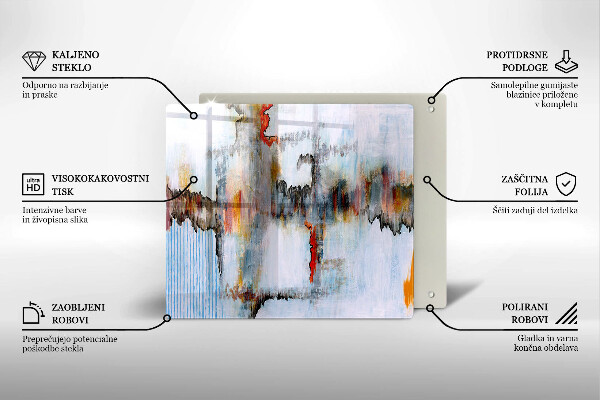 Placă protecție plita Vopsele de abstractie