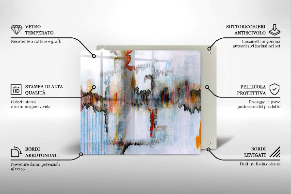 Placă protecție plita Vopsele de abstractie