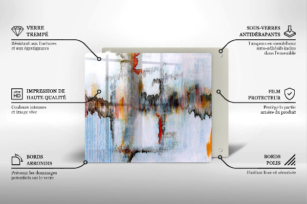 Placă protecție plita Vopsele de abstractie