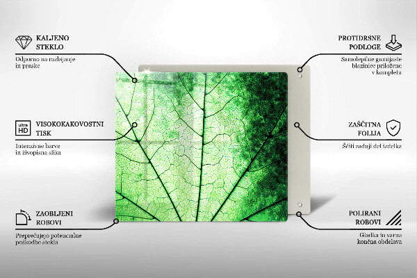 Placă protecție plita Frunză decorativă filonată
