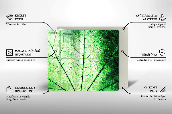 Placă protecție plita Frunză decorativă filonată
