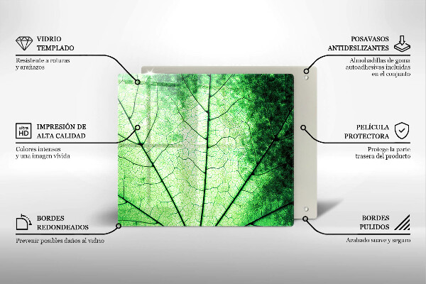 Placă protecție plita Frunză decorativă filonată
