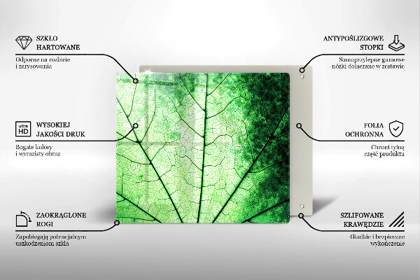 Placă protecție plita Frunză decorativă filonată