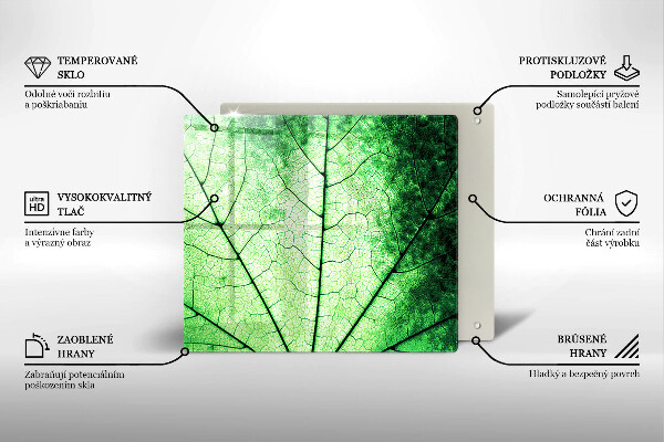 Placă protecție plita Frunză decorativă filonată