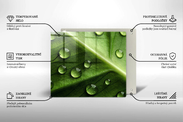 Placă protecție plita Natură rouă și frunze