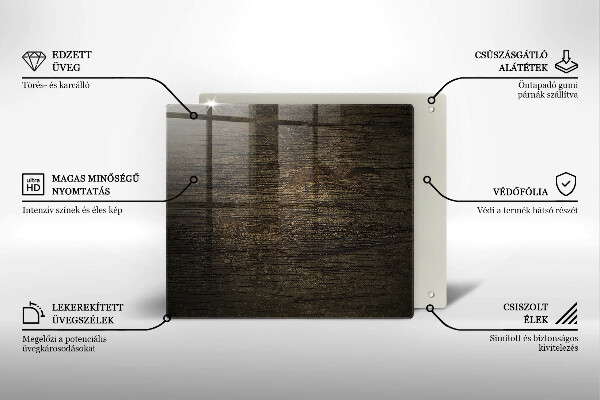 Placă protecție plita Textura scoarță de lemn